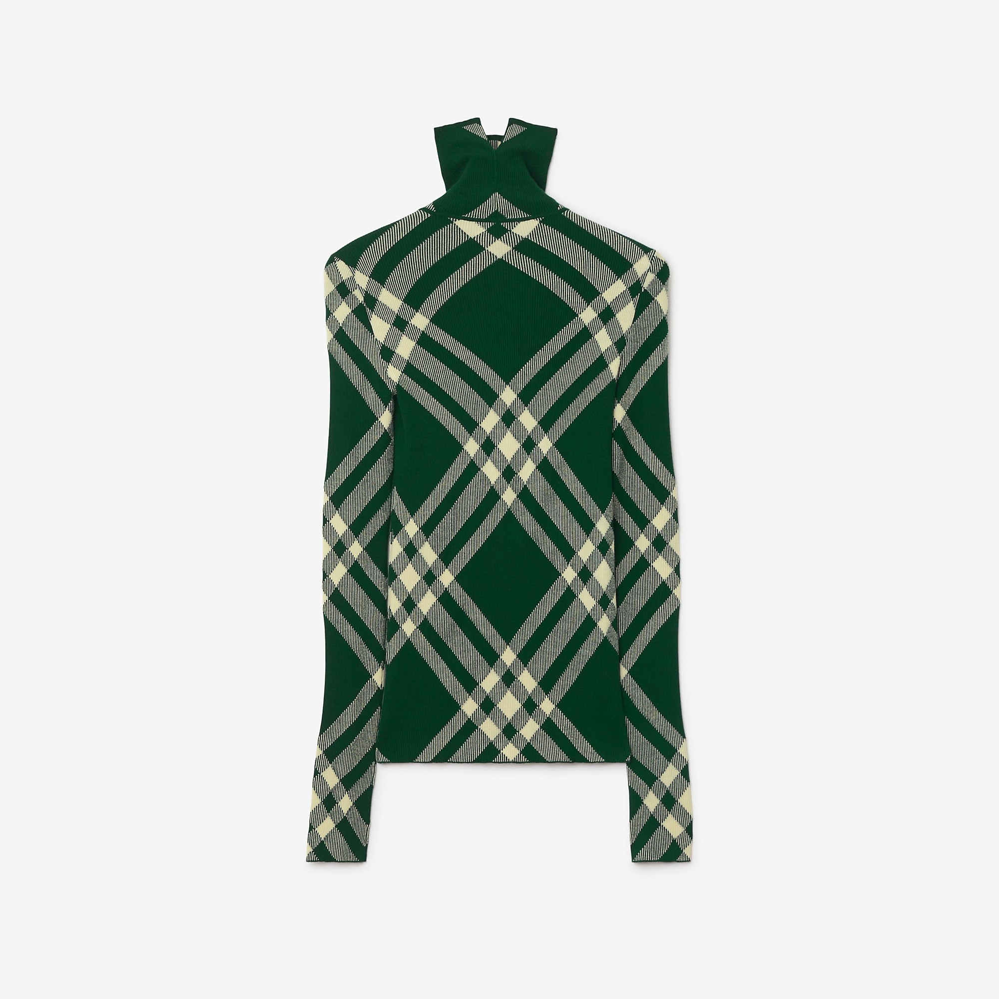 Check Wool Blend Sweater - 5