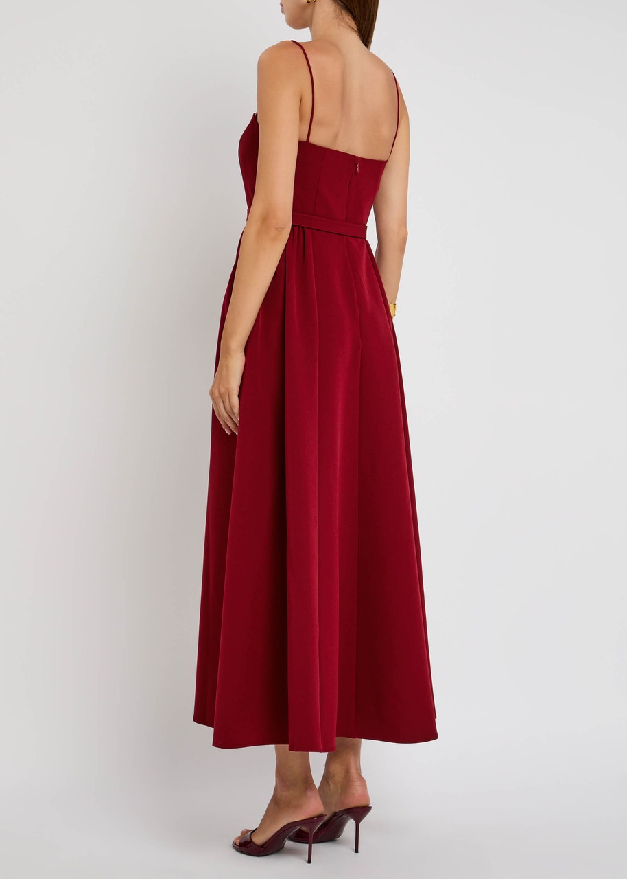 Roland Mouret Belted Stretch-crepe Maxi Dress - 3