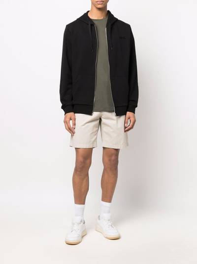 A.P.C. logo-print zipped hoodie outlook