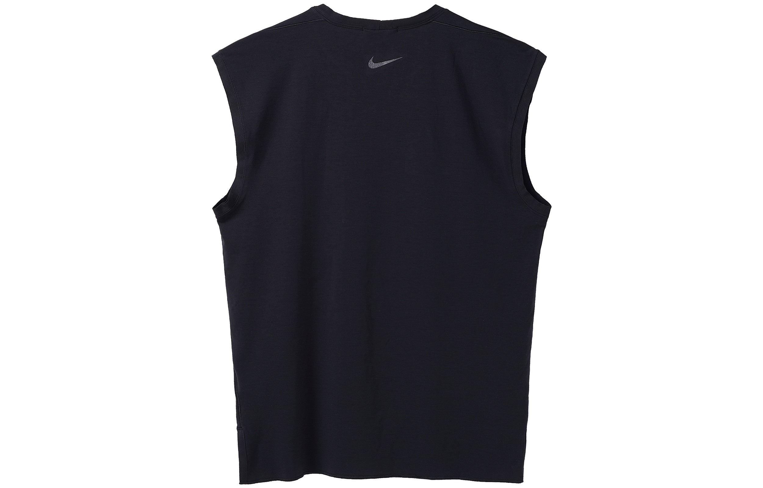 Men's Nike Solid Color Round Neck Pullover Sleeveless Vest Black DM7824-010 - 2