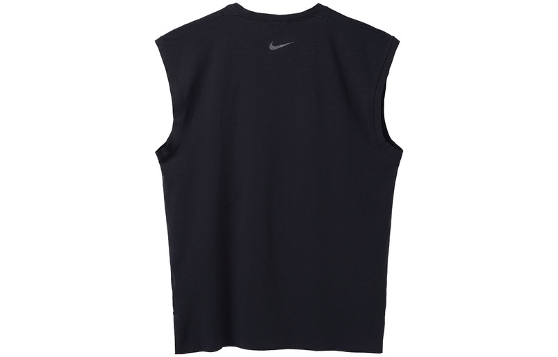 Nike Men's Nike Solid Color Round Neck Pullover Sleeveless Vest Black DM7824-010 outlook