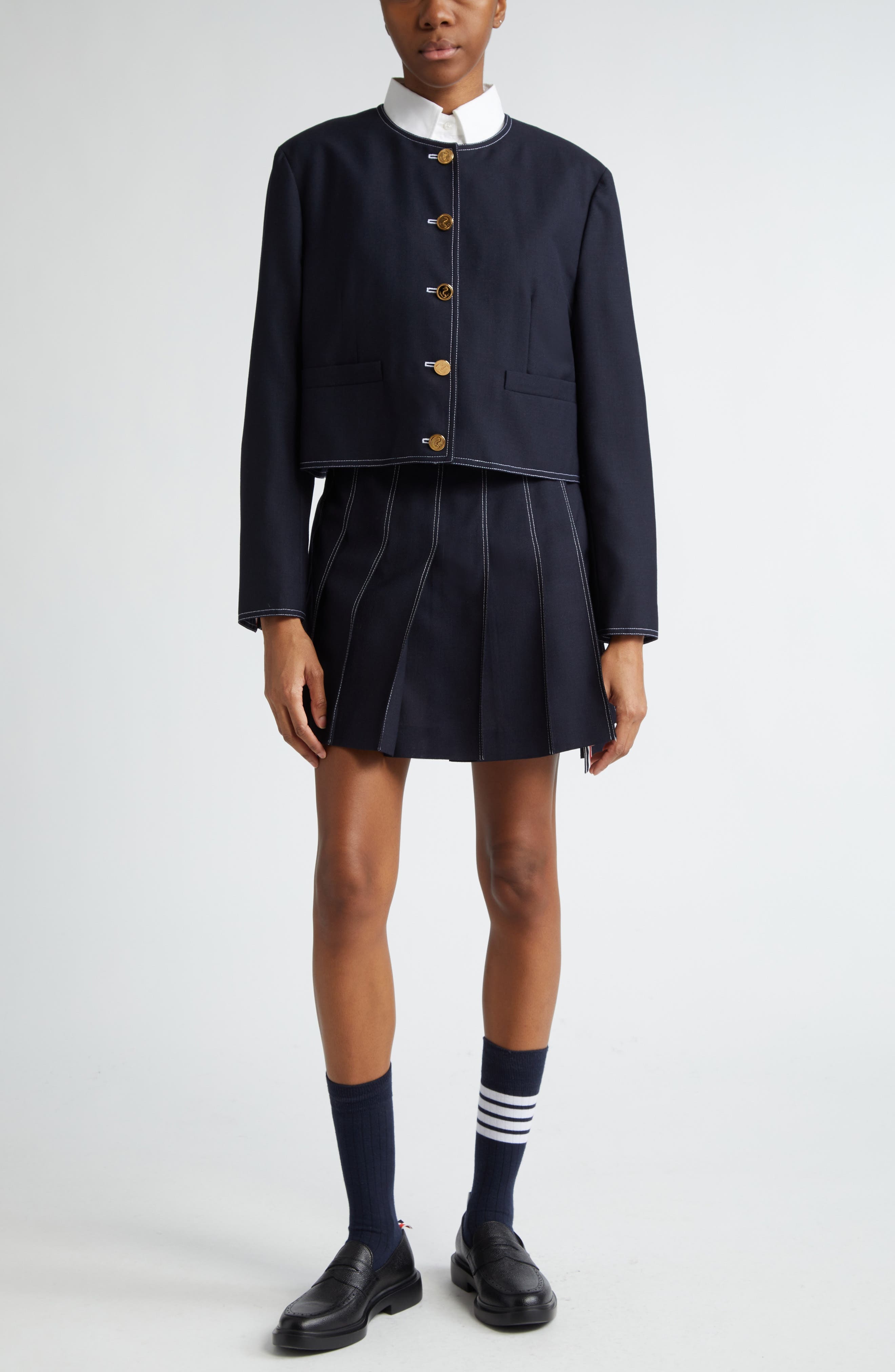 Drop Back Wool Skirt - 2