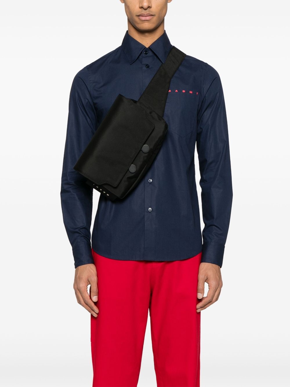 logo-tag belt bag - 2
