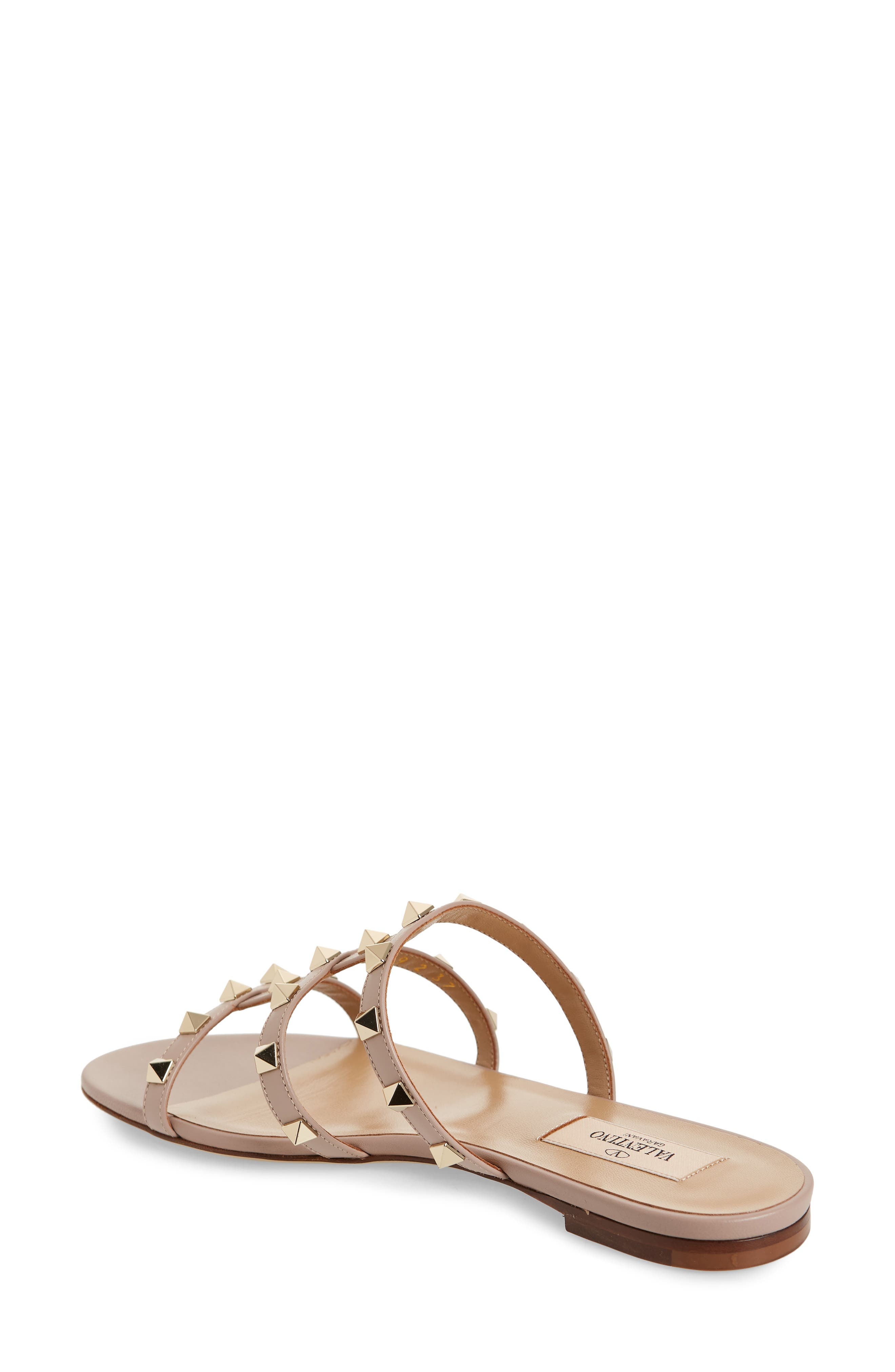 Valentino Garavani Rockstud Slide Sandal in P45 Poudre at Nordstrom - 2
