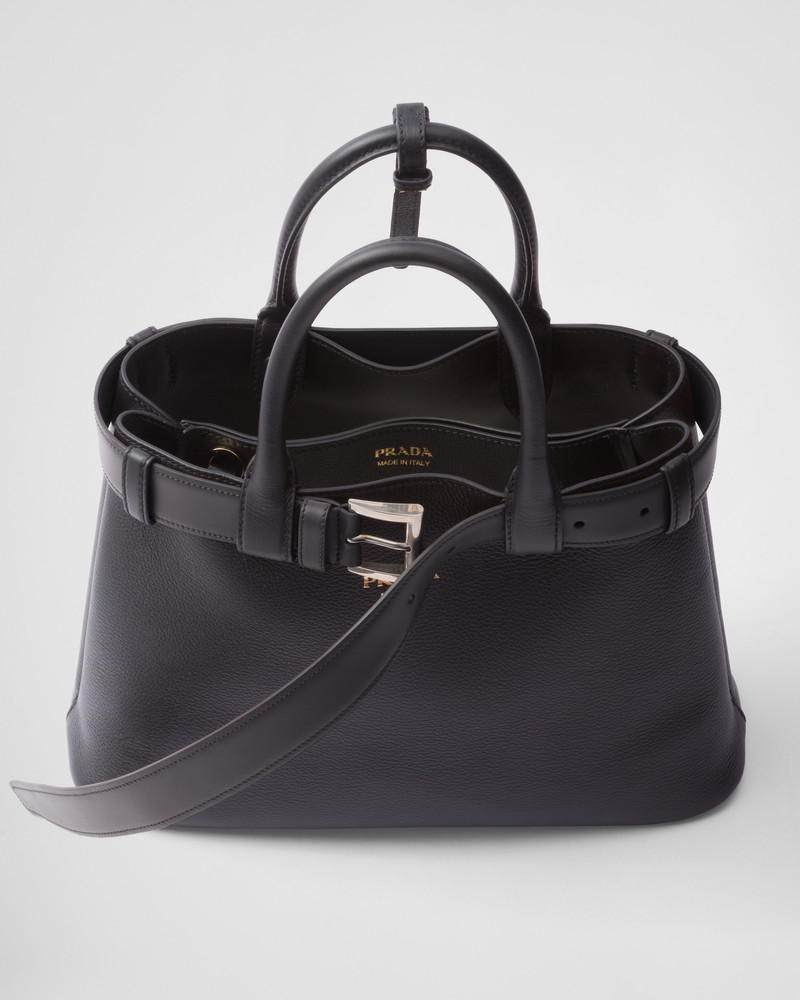 Prada Buckle medium leather handbag with belt 5