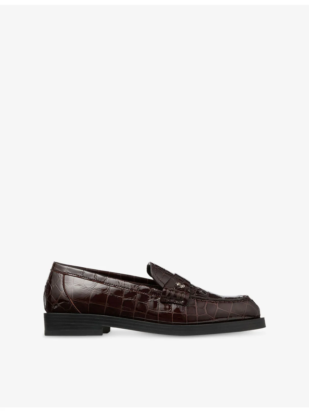 Ivy Croc-Embossed Leather Loafers - 1