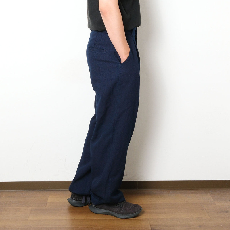 BLUE BLUE JAPAN - Honai Nijuori-Sashiko Tuck Wide Pants - 1020598 5