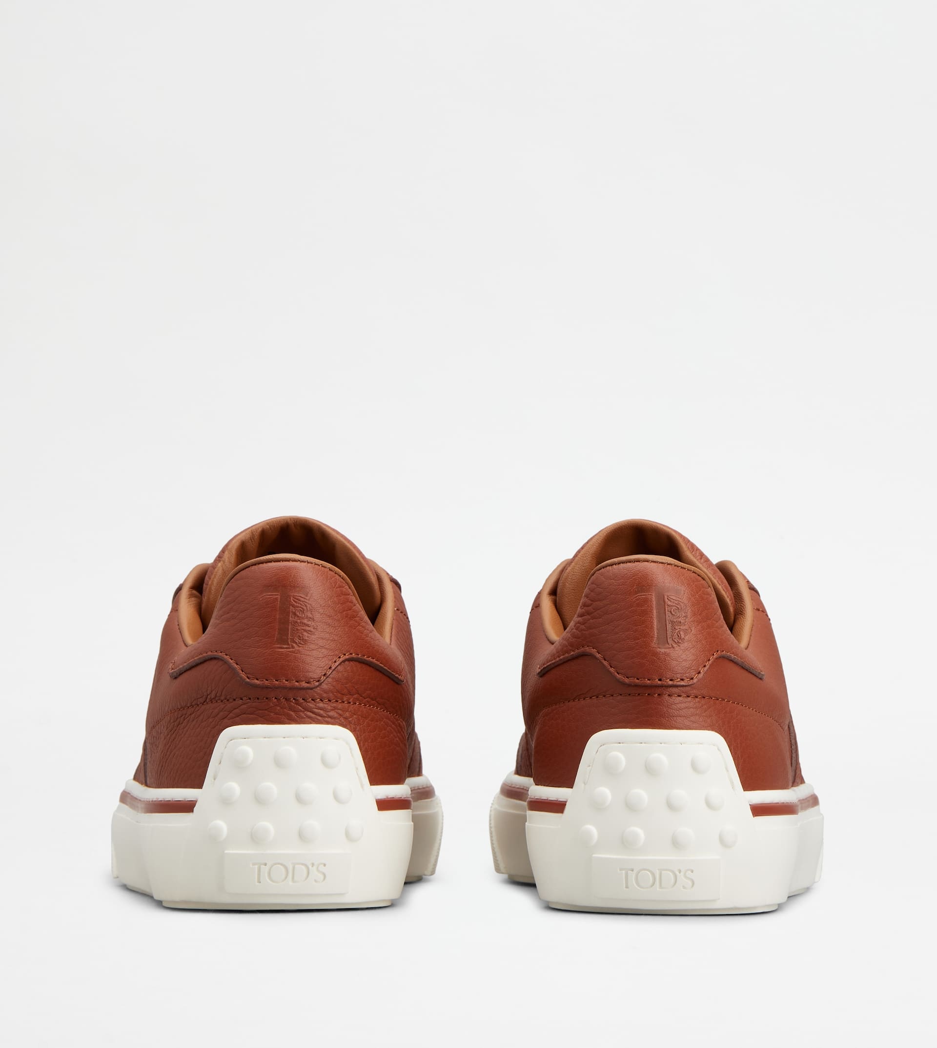 SNEAKERS IN LEATHER - BROWN - 2