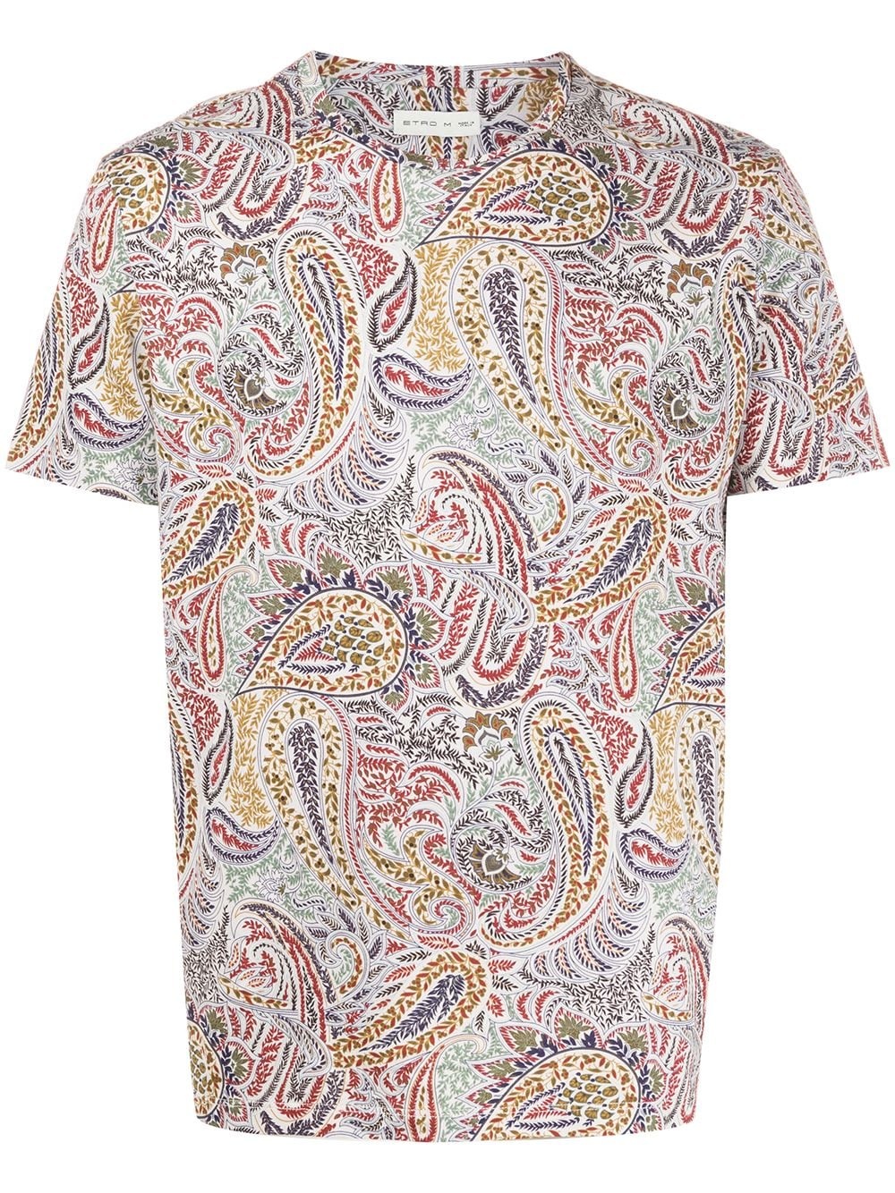 paisley print T-shirt - 1