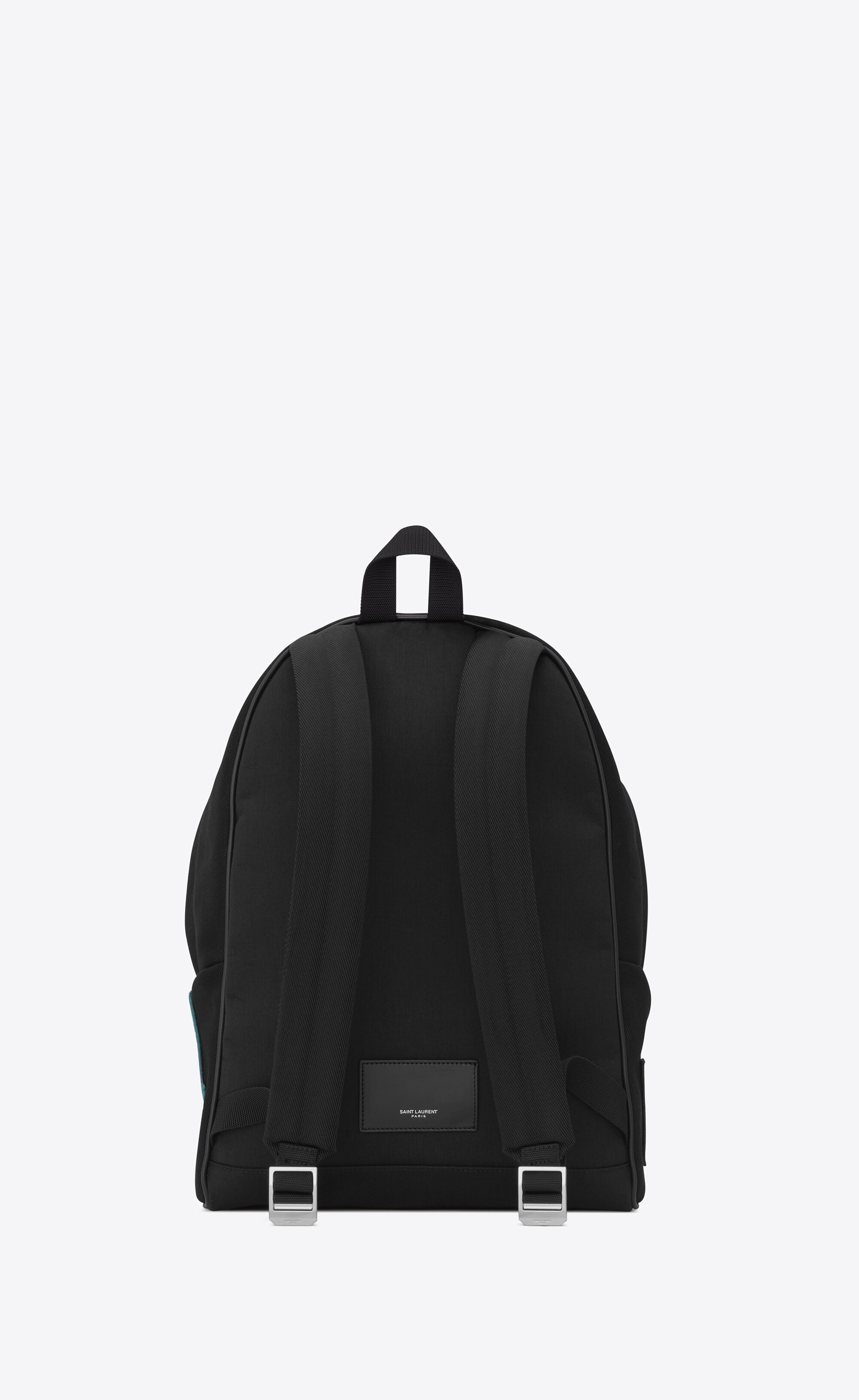 saint laurent embroidered city backpack in canvas - 2