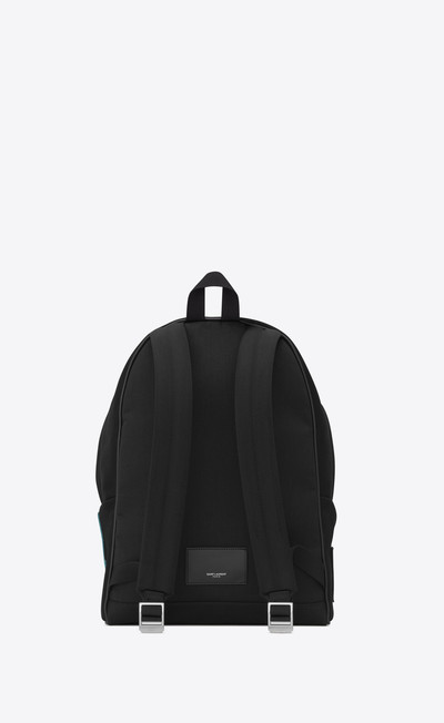 SAINT LAURENT saint laurent embroidered city backpack in canvas outlook