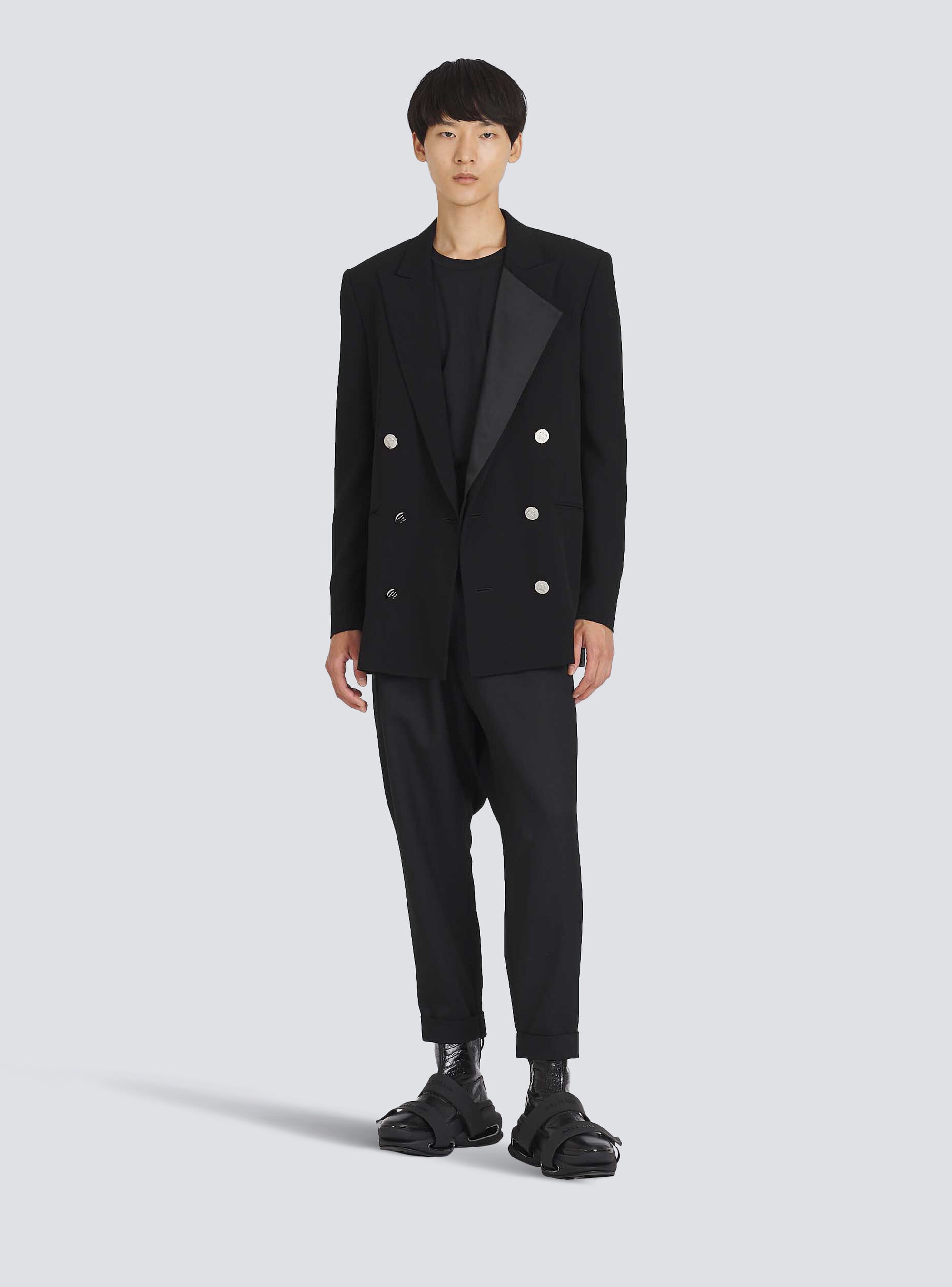 Eco-designed blazer with satin collar - 2