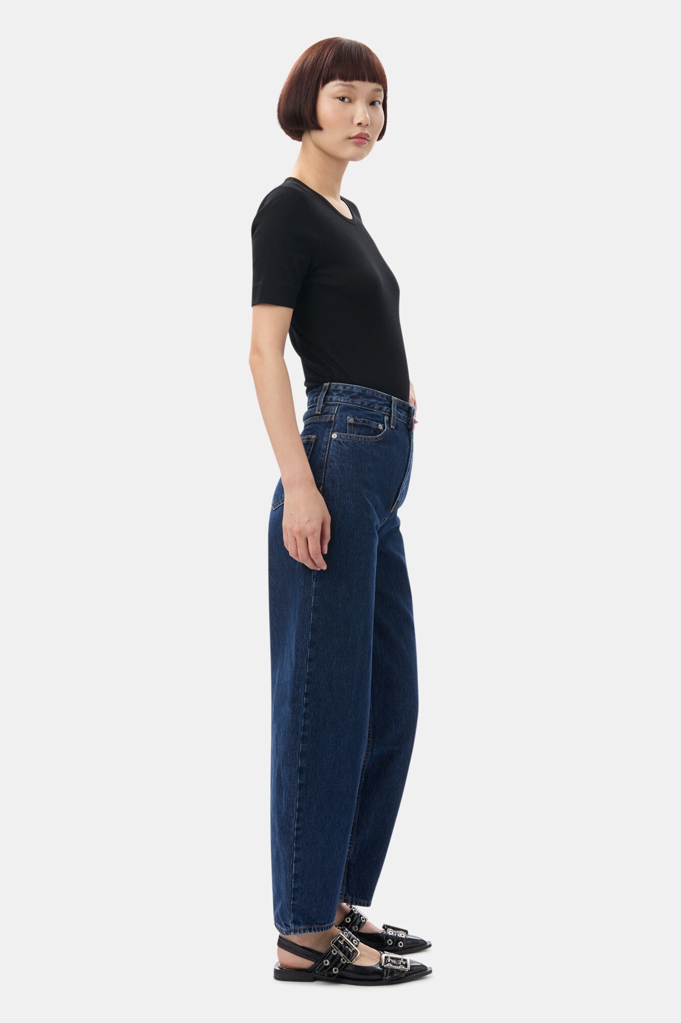 DARK BLUE STARY JEANS - 4