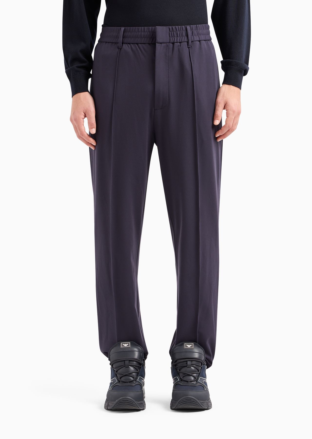 Travel Essentials trousers in a viscose jersey blend with ribs and elasticated waist - 2