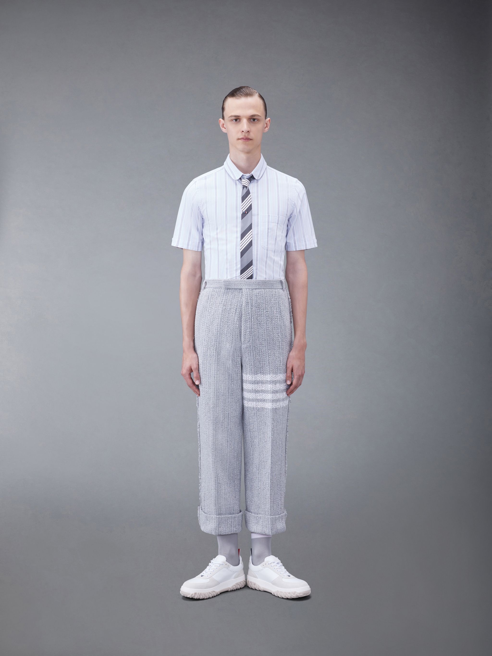 Stripe Oxford Short Sleeve Shirt - 4