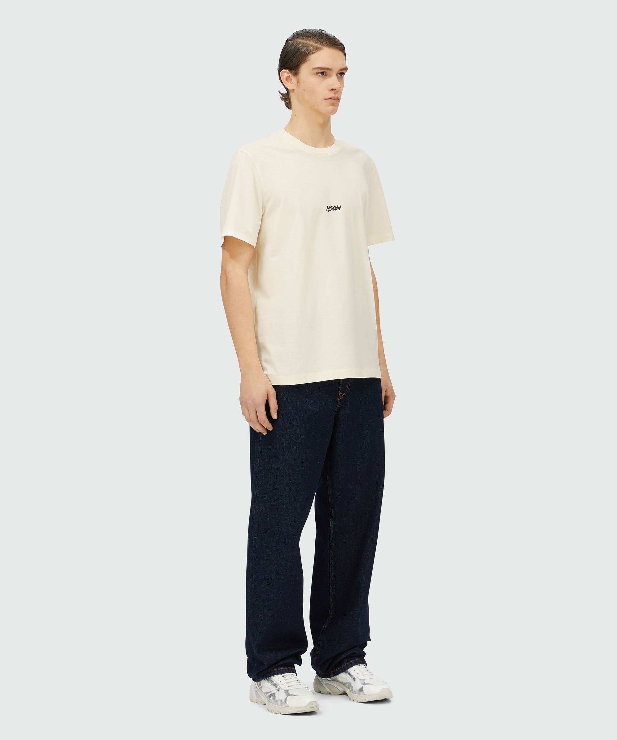 Jersey T-shirt with micro logo print - 4