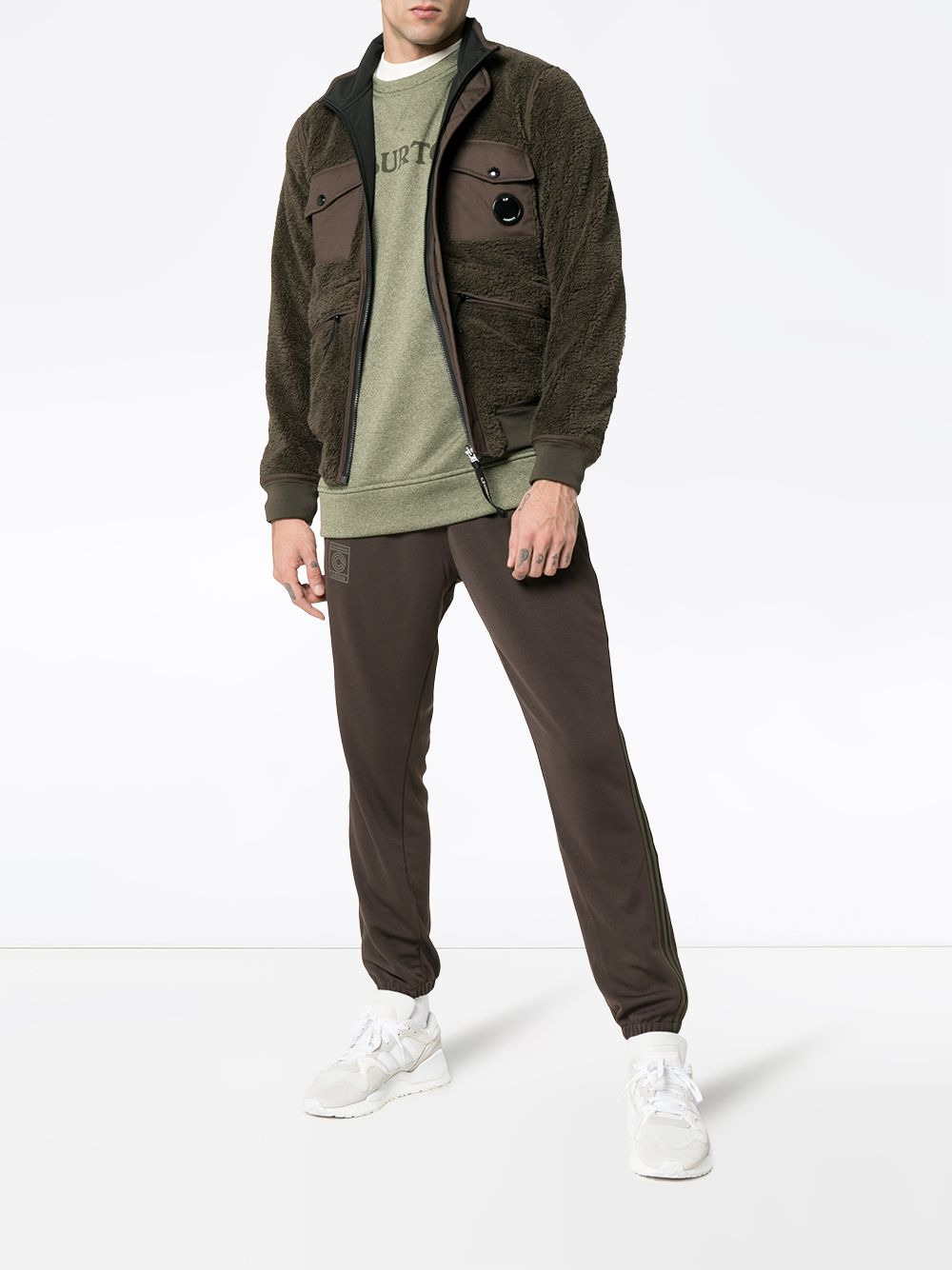 burgundy Calabasas stripe print sweat pants - 2