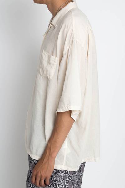 Kapital Soft Linen Open Collar BIG Shirt - Ecru outlook