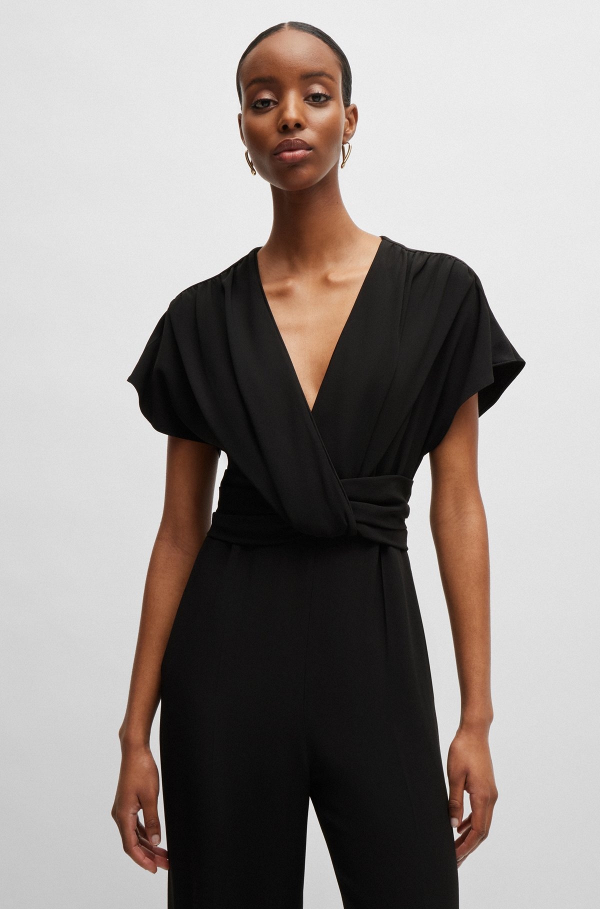 SLIM-FIT JUMPSUIT WITH WRAP FRONT - 5