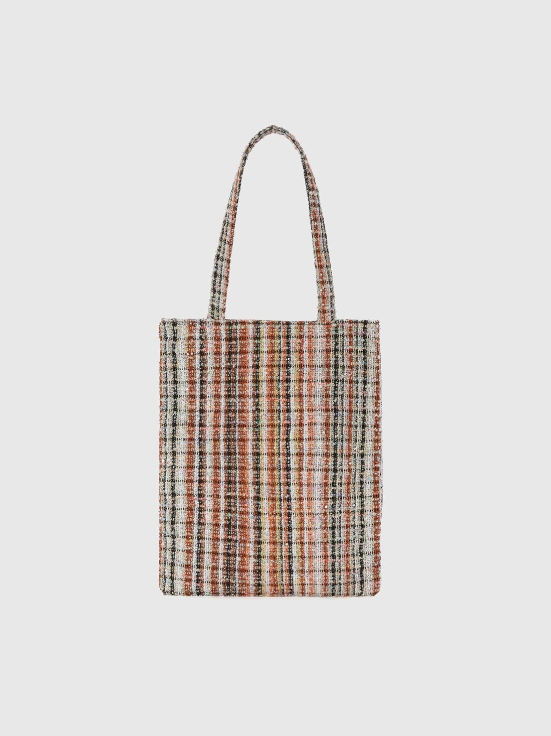 Lamé fabric shopper with logo - 3