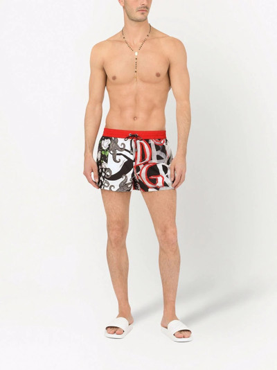 Dolce & Gabbana graphic-print two-tone swim shorts outlook