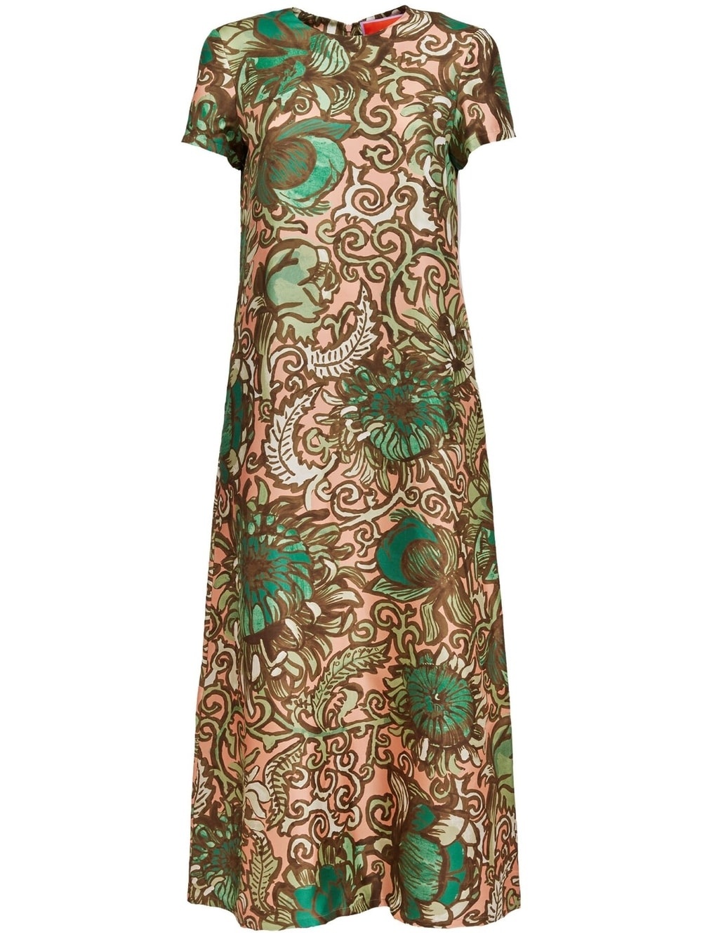 Swing floral-print silk shirt dress - 1