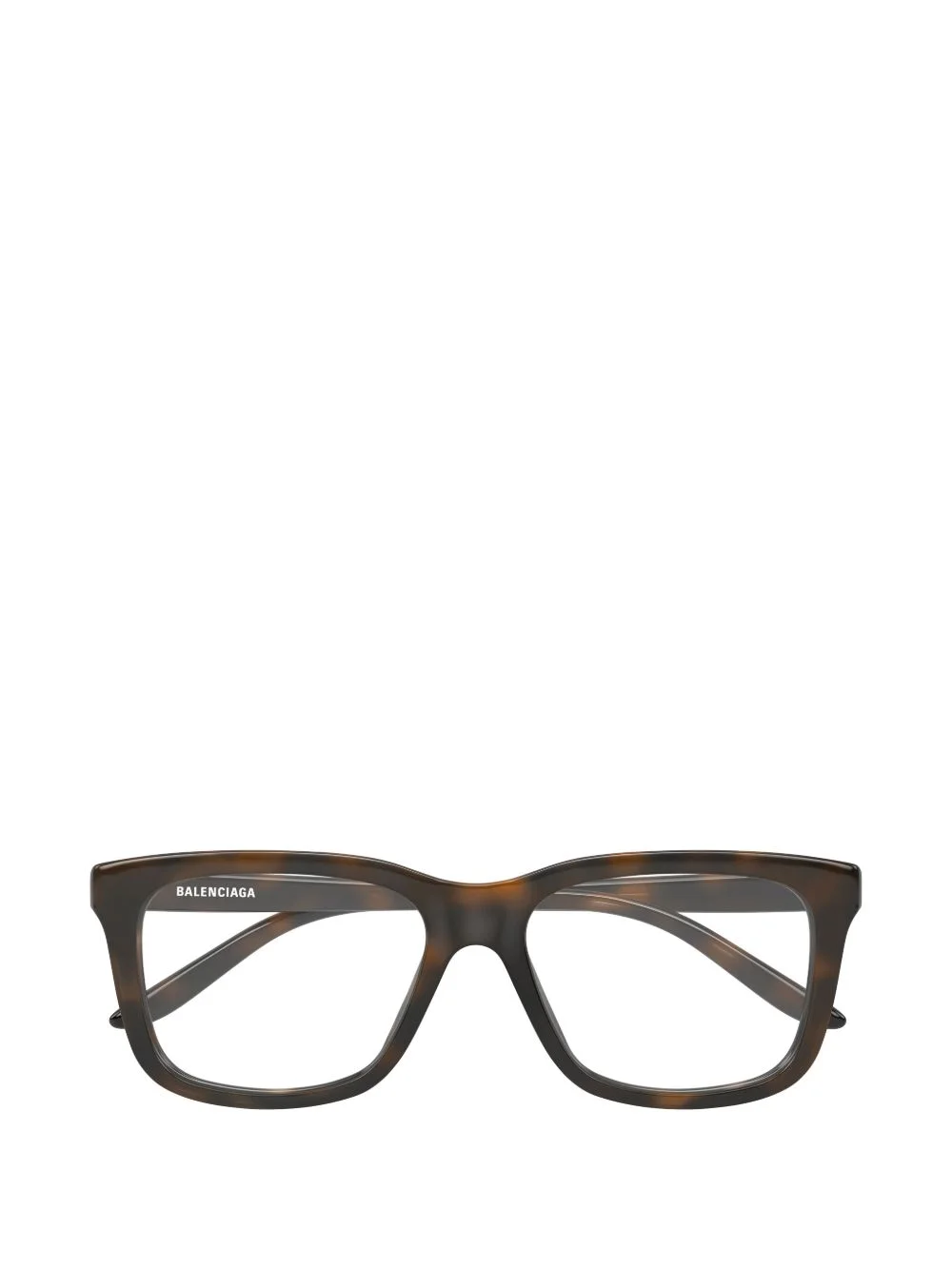 tortoiseshell-effect rectangle-frame glasses - 1