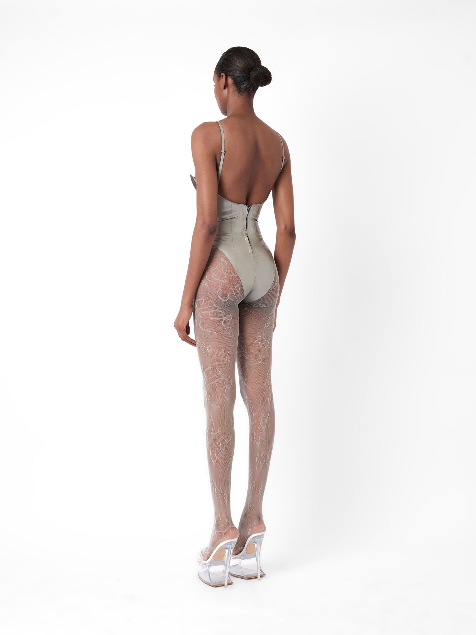 ROAST LATEX BODYSUIT SILVER - 5