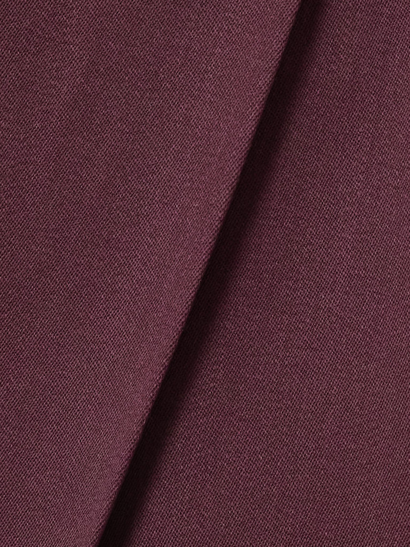 Wool-blend wide-leg pants Burgundy 5