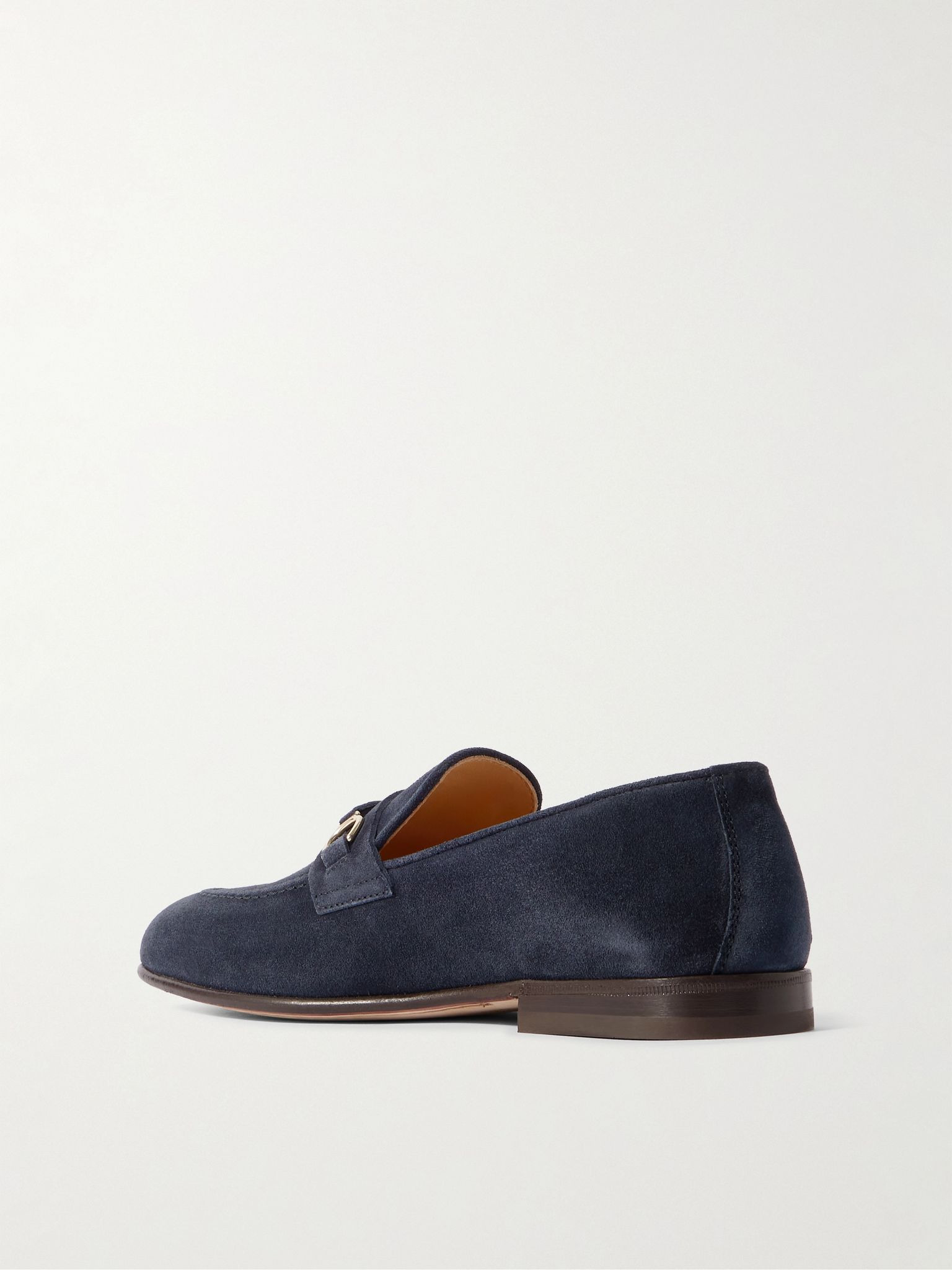 Embellished Suede Loafers Navy - 4