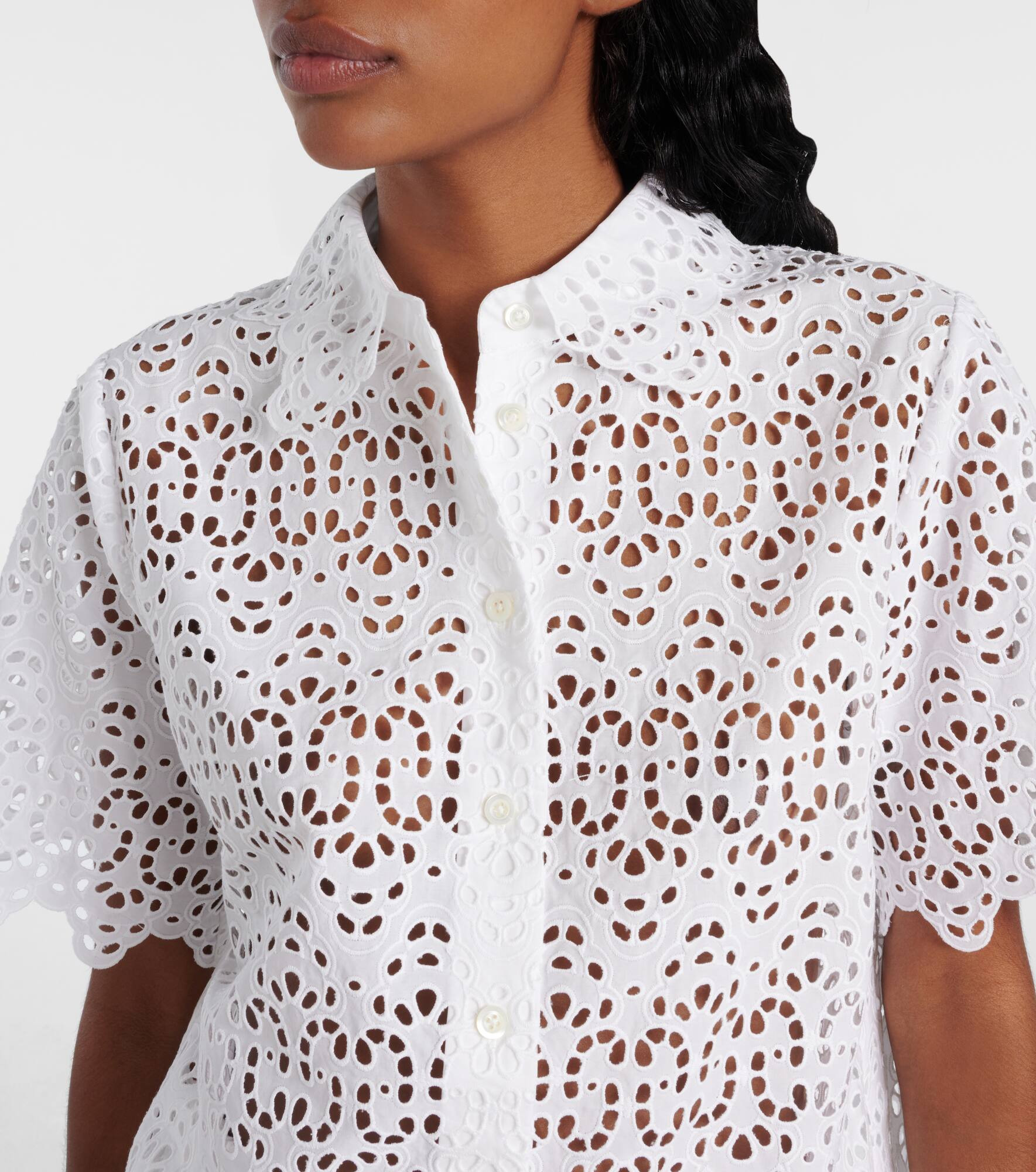 The Deco Eyelet cotton shirt - 4