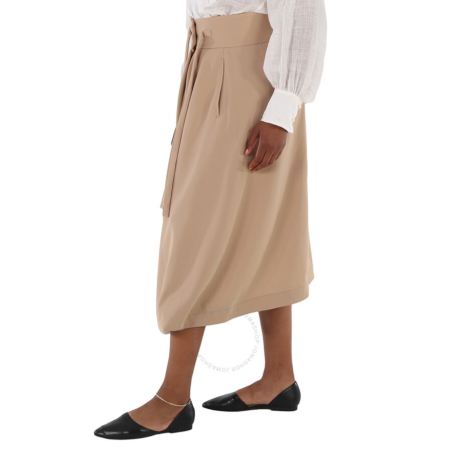 Chloe Ladies Soft Tan Cropped Sarouel Pants, Brand Size 40 (US Size 8) - 4