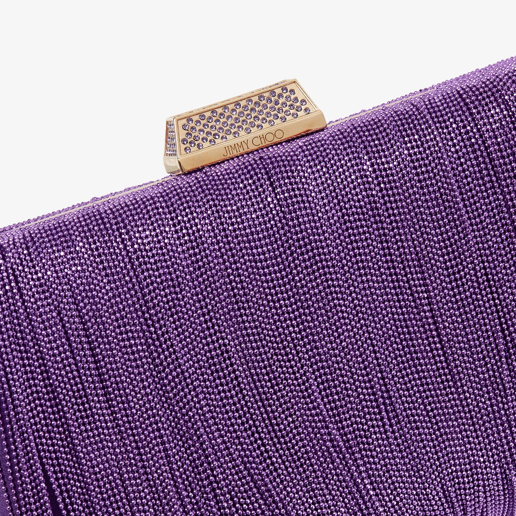 Clemmie
Cassis Satin Clutch Bag with Chain Fringe - 3