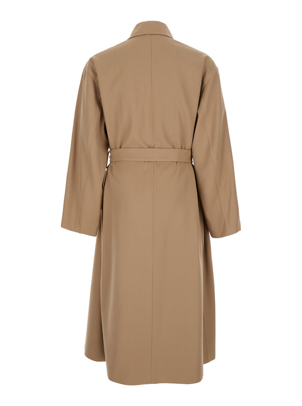 Jil Sander Men Beige Double Breasted Trench With Belt In Wool Man - 2