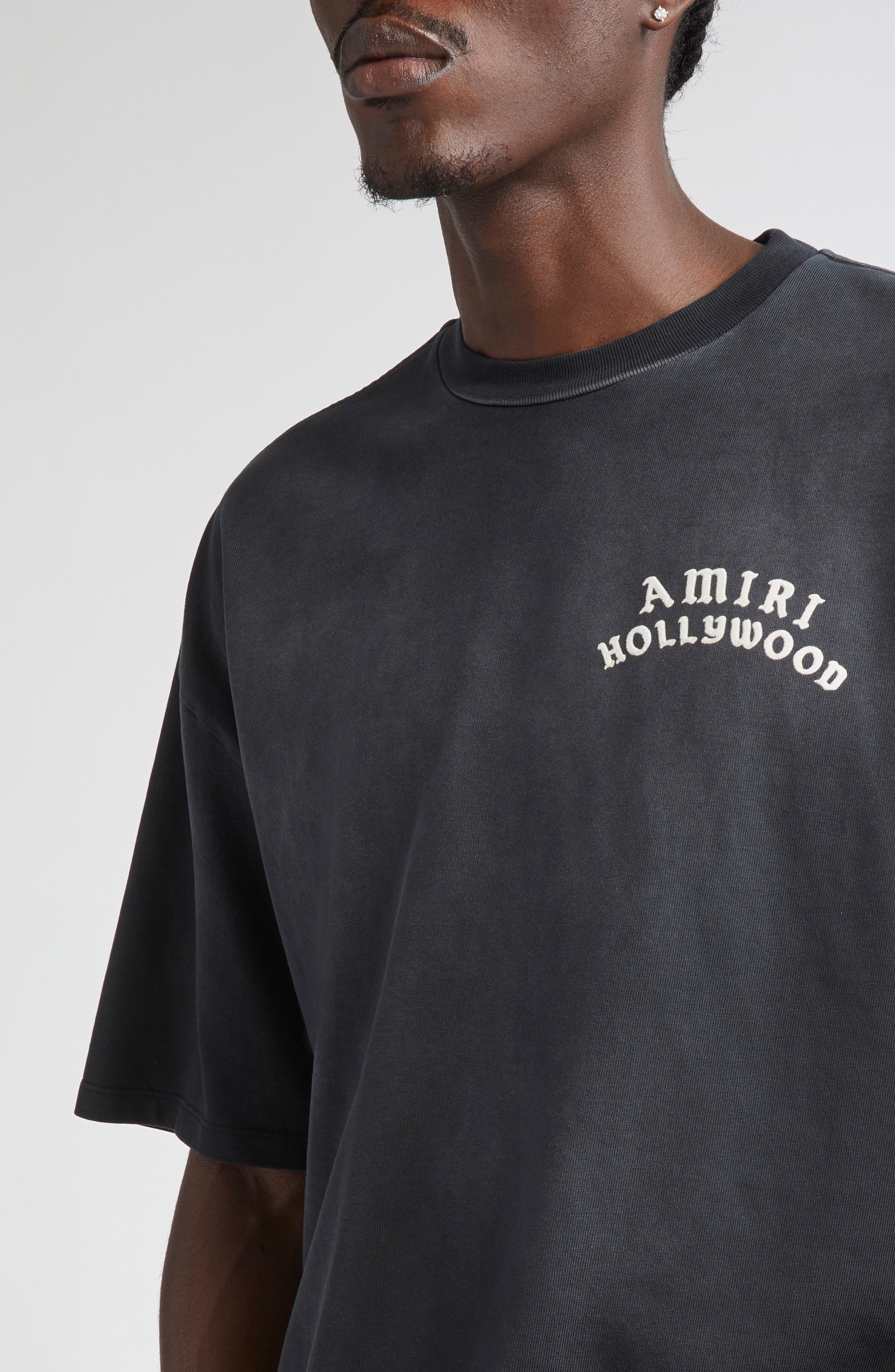AMIRI Hollywood Oversize Logo Graphic T-Shirt in Black at Nordstrom - 4