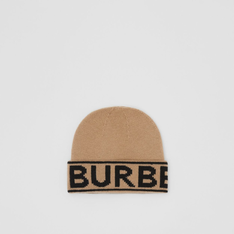 Logo Intarsia Cashmere Beanie 1