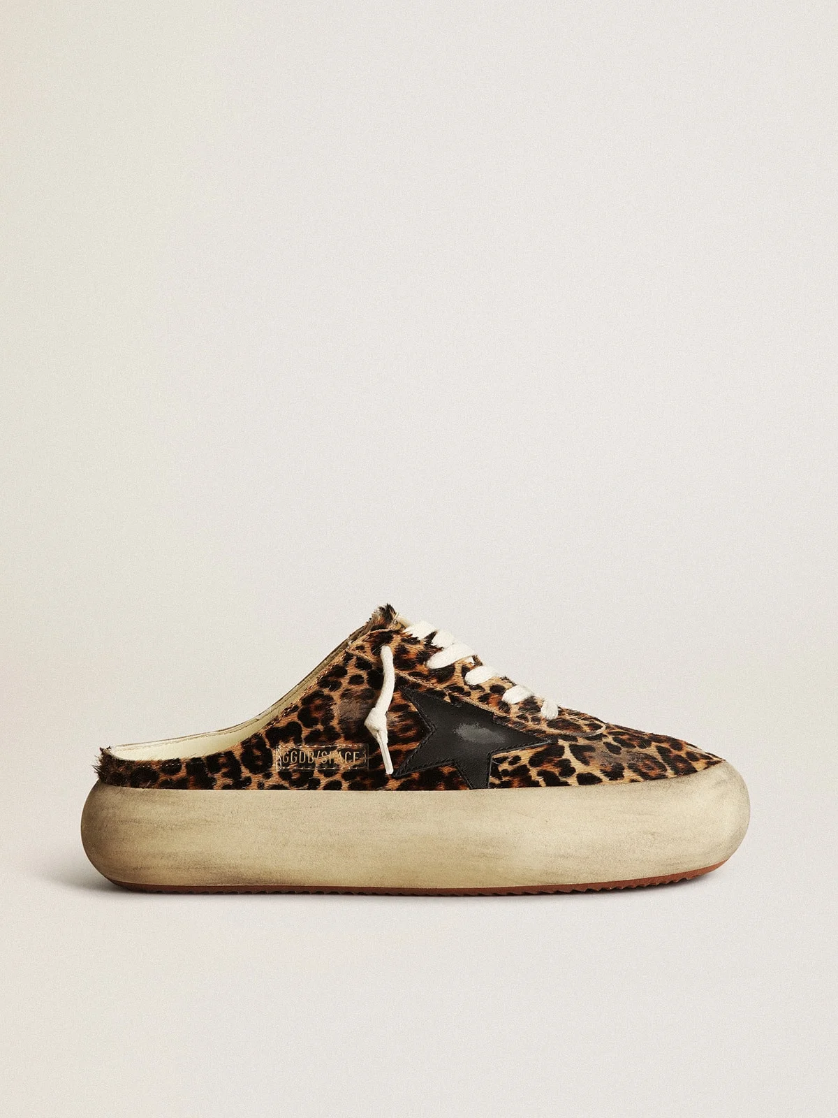 Space-Star Sabots in leopard-print pony skin with black leather star - 1