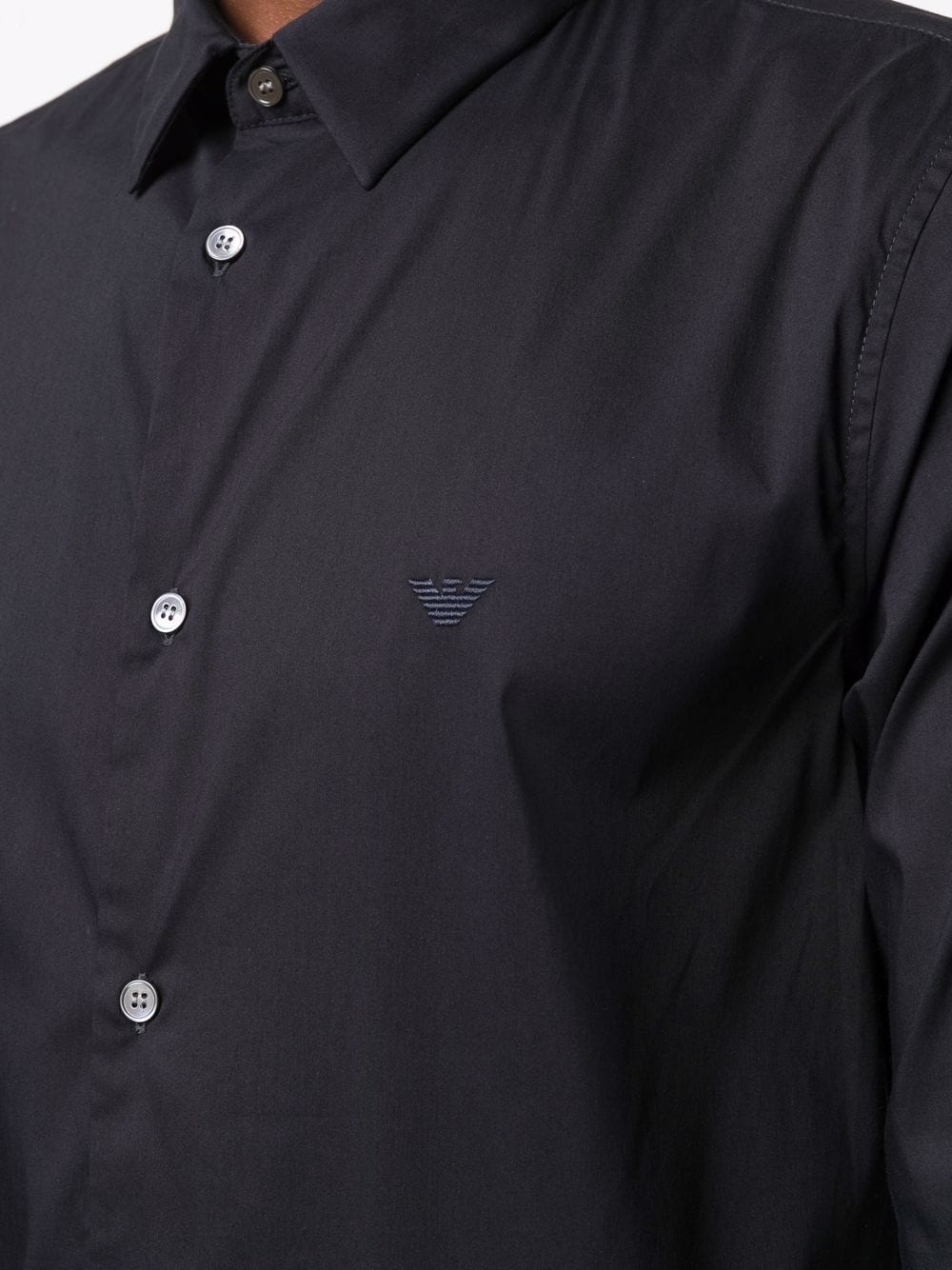 logo-patch longsleeved shirt - 5