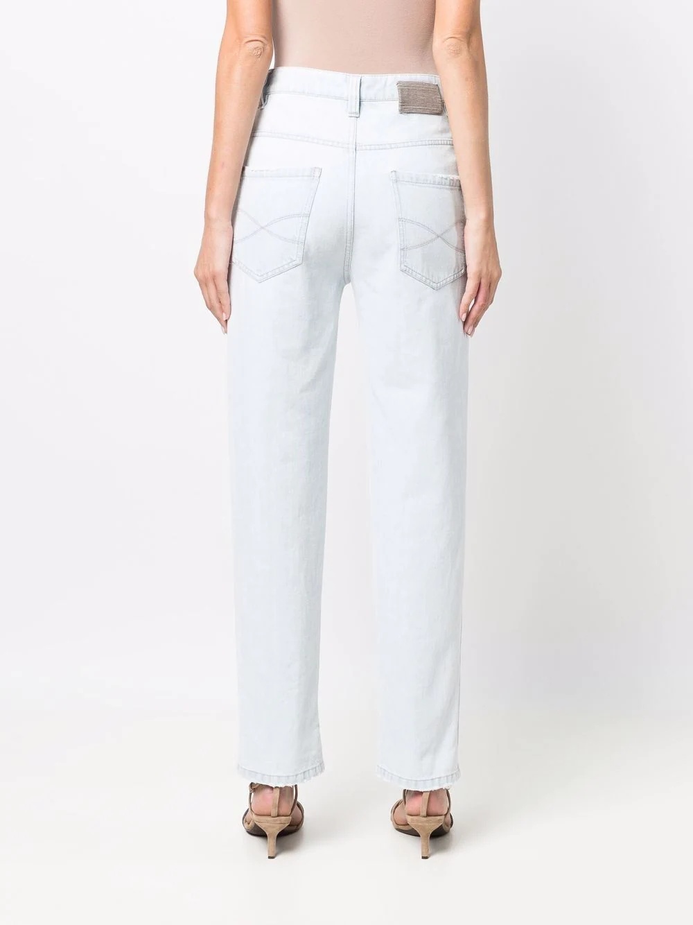 high-waist straight-leg jeans - 4