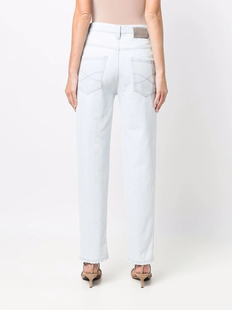 high-waist straight-leg jeans 4