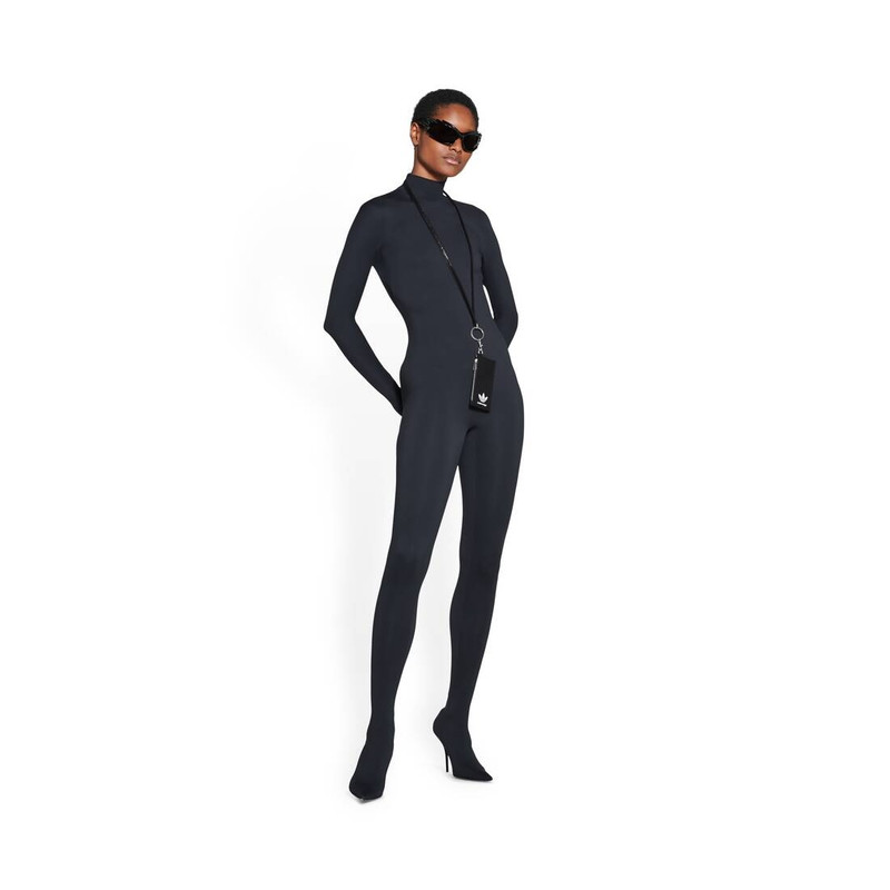 BALENCIAGA Men's Balenciaga / Adidas Card Case On Keychain in Black outlook