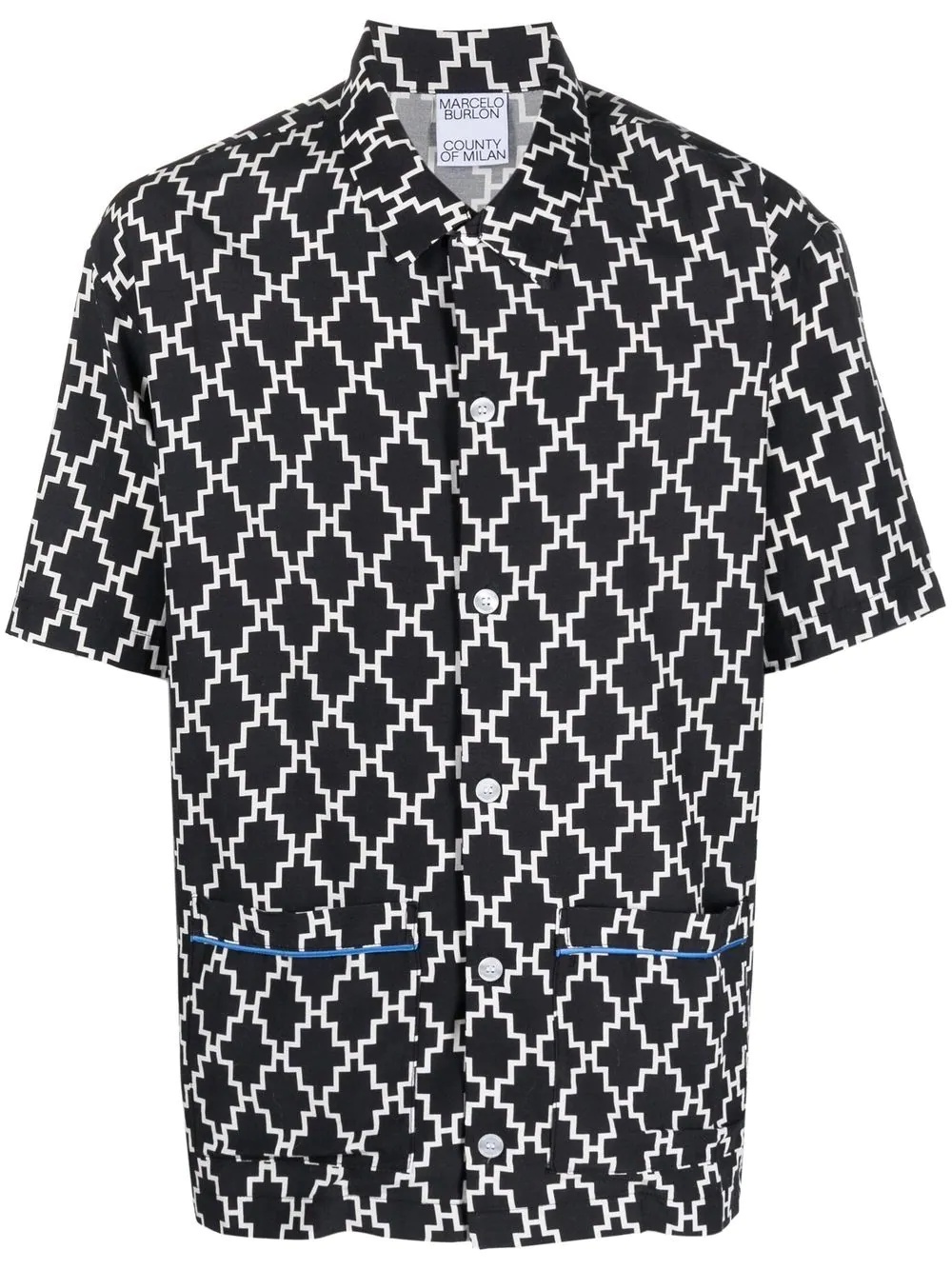 logo-print short-sleeved shirt - 1