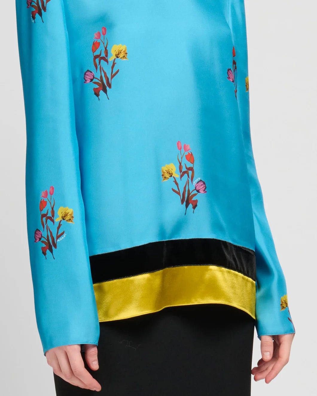 TULIP SILK TWILL PRINTED TOP - 4