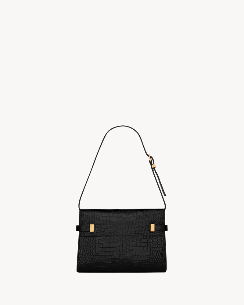 SAINT LAURENT MANHATTAN SMALL IN SHINY CROCODILE-EMBOSSED LEATHER outlook