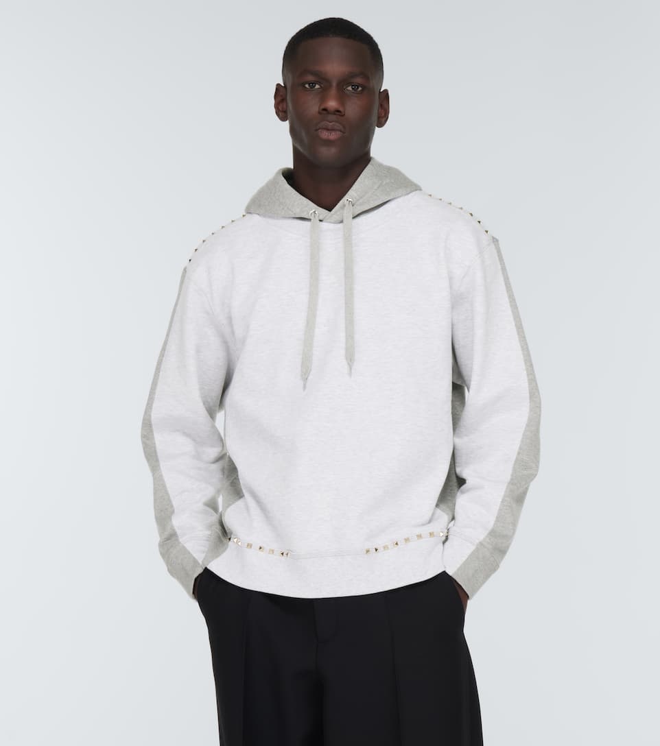 Rockstud cotton jersey hoodie - 3