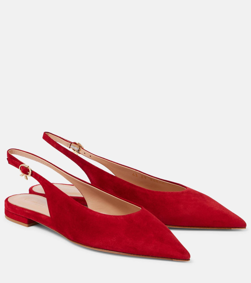 Suede slingback flats - 1