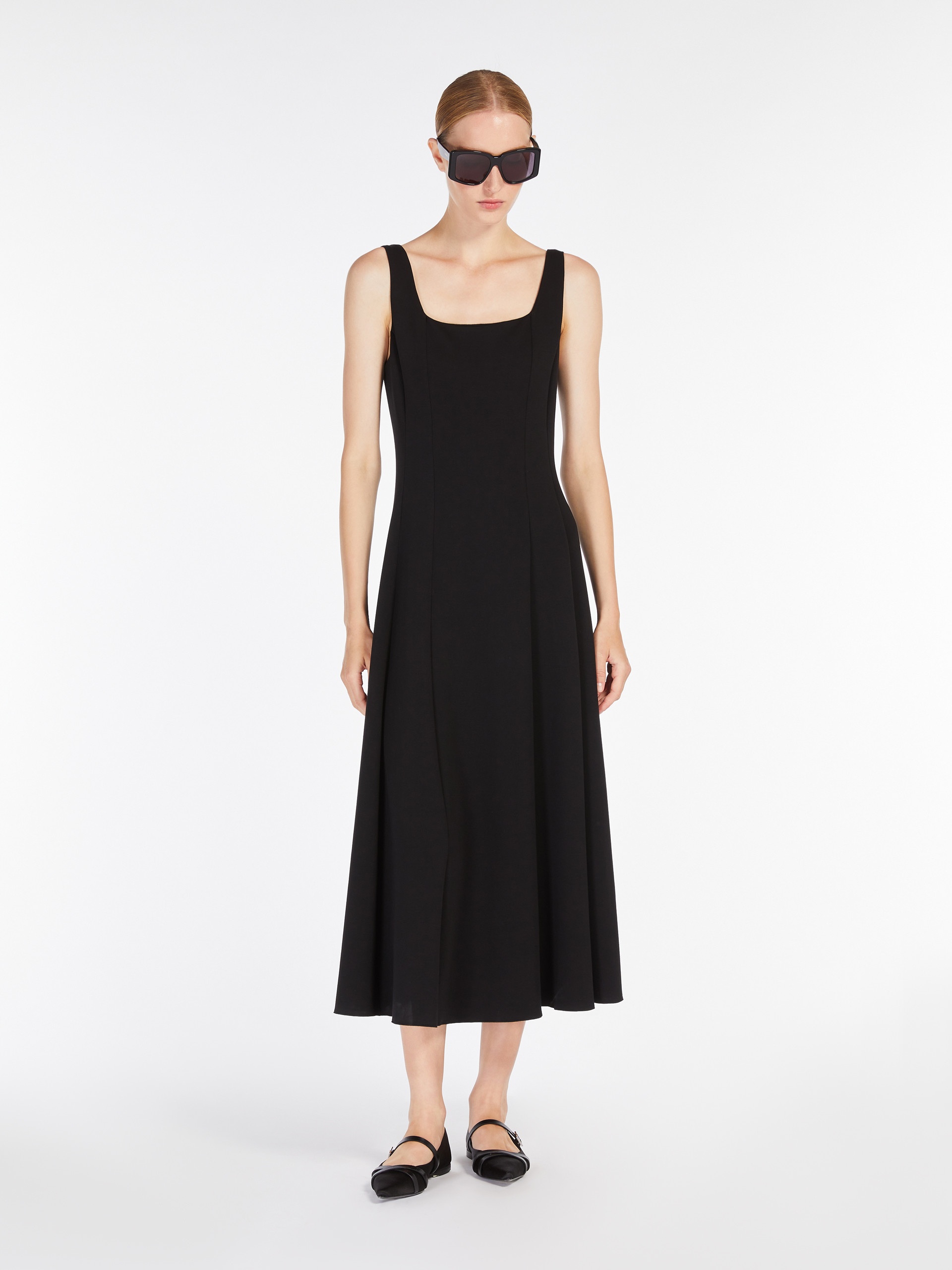 PLATANI Flared scuba jersey dress - 2