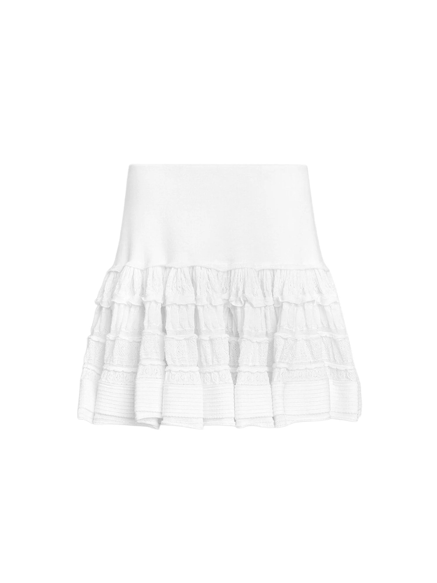 Ruffle Virgin Wool Skirt - 1