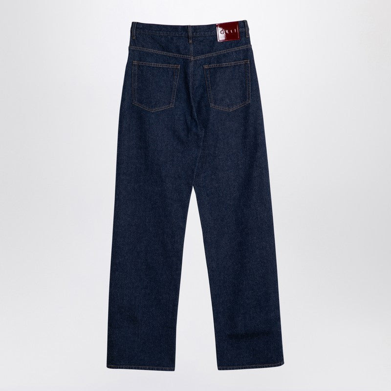 Gucci Dark Blue Wide Denim Jeans Men - 2