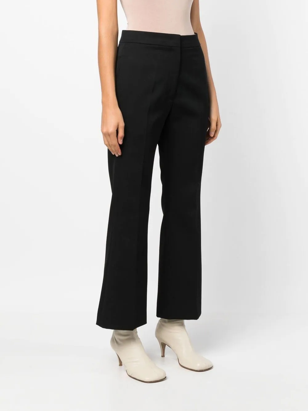 high-waisted cropped trousers - 3